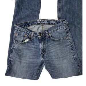 Levi Signature Straight Leg Distressed Men's Jeans Size 29x31